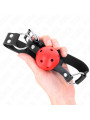 MORDAZA DE BOLA KINK 4 CM TRANSPIRABLE ROJO AJUSTABLE DE LA MARCA KINK COLLAR & GAG