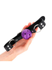 MORDAZA DE BOLA BDSM TRANSPIRABLE AJUSTABLE 42-58 CM DE LA MARCA KINK COLLAR & GAG