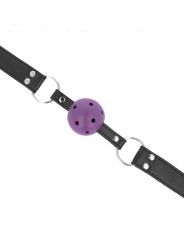 MORDAZA DE BOLA BDSM TRANSPIRABLE AJUSTABLE 42-58 CM DE LA MARCA KINK COLLAR & GAG
