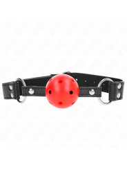 MORDAZA DE BOLA KINK 4 CM TRANSPIRABLE CUERO AJUSTABLE DE LA MARCA KINK COLLAR & GAG