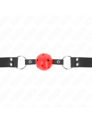MORDAZA DE BOLA KINK 4 CM TRANSPIRABLE CUERO AJUSTABLE DE LA MARCA KINK COLLAR & GAG