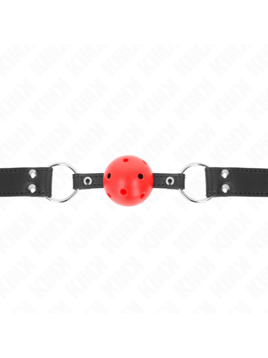 MORDAZA DE BOLA KINK 4 CM TRANSPIRABLE CUERO AJUSTABLE DE LA MARCA KINK COLLAR & GAG