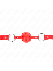 MORDAZA DE BOLA BDSM 4 CM TRANSPIRABLE ROJO AJUSTABLE DE LA MARCA KINK COLLAR & GAG