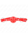 MORDAZA DE BOLA BDSM 4 CM TRANSPIRABLE ROJO AJUSTABLE DE LA MARCA KINK COLLAR & GAG
