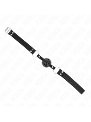MORDAZA DE BOLA BDSM 4 CM NEGRA AJUSTABLE KINK DE LA MARCA KINK COLLAR & GAG