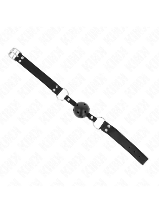 MORDAZA DE BOLA BDSM 4 CM NEGRA AJUSTABLE KINK DE LA MARCA KINK COLLAR & GAG