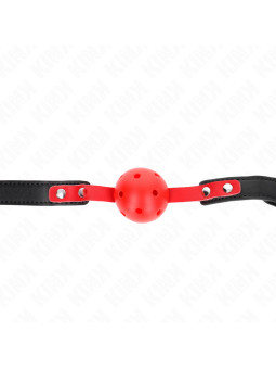 MORDAZA DE BOLA KINK ROJO 4 CM CORREA AJUSTABLE BDSM DE LA MARCA KINK COLLAR & GAG