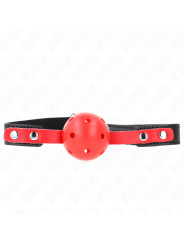 MORDAZA DE BOLA KINK ROJO 4 CM CORREA AJUSTABLE BDSM DE LA MARCA KINK COLLAR & GAG