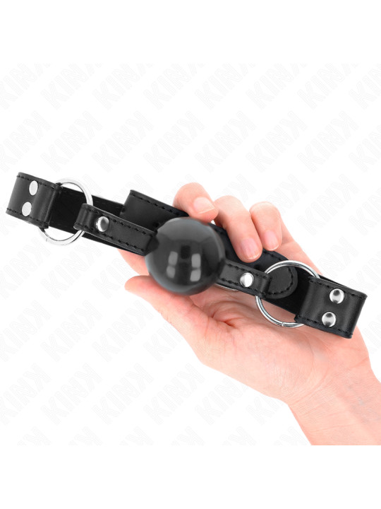 MORDAZA DE BOLA SUAVE KINK CON CORREA AJUSTABLE DE LA MARCA KINK COLLAR & GAG