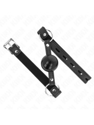 MORDAZA DE BOLA BDSM 4 CM TPE CON CANDADO NEGRO KINK DE LA MARCA KINK COLLAR & GAG