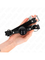 MORDAZA DE BOLA BDSM 4 CM TPE CON CANDADO NEGRO KINK DE LA MARCA KINK COLLAR & GAG