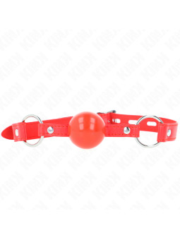 MORDAZA DE BOLA KINK 4 CM TPE CON CANDADO ROJO DE LA MARCA KINK COLLAR & GAG