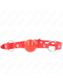 MORDAZA DE BOLA KINK 4 CM TPE CON CANDADO ROJO DE LA MARCA KINK COLLAR & GAG