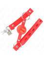 MORDAZA DE BOLA KINK 4 CM TPE CON CANDADO ROJO DE LA MARCA KINK COLLAR & GAG