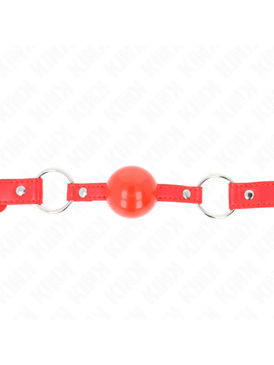 MORDAZA DE BOLA KINK 4 CM TPE CON CANDADO ROJO DE LA MARCA KINK COLLAR & GAG