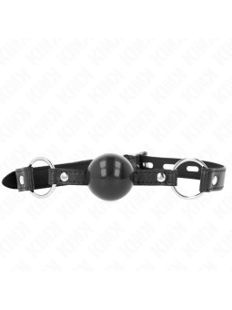 MORDAZA DE BOLA BDSM 4 CM TPE NEGRO KINK DE LA MARCA KINK COLLAR & GAG