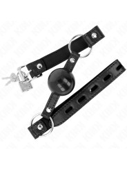 MORDAZA DE BOLA BDSM 4 CM TPE NEGRO KINK DE LA MARCA KINK COLLAR & GAG
