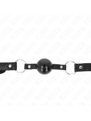 MORDAZA DE BOLA BDSM 4 CM TPE NEGRO KINK DE LA MARCA KINK COLLAR & GAG
