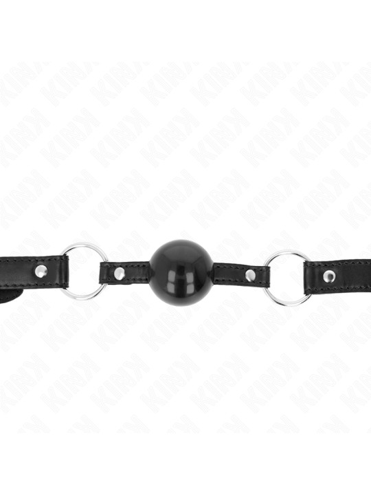 MORDAZA DE BOLA BDSM 4 CM TPE NEGRO KINK DE LA MARCA KINK COLLAR & GAG