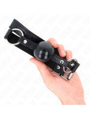 MORDAZA DE BOLA BDSM 4 CM TPE NEGRO KINK DE LA MARCA KINK COLLAR & GAG