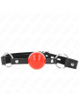 MORDAZA BOLA ROJA 4 CM CON CANDADO Y CORREA NEGRA KINK DE LA MARCA KINK COLLAR & GAG