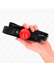 MORDAZA DE BOLA SUAVE TPE 4 CM AJUSTABLE KINK DE LA MARCA KINK COLLAR & GAG