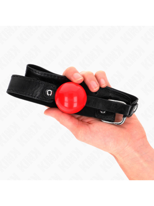 MORDAZA DE BOLA SUAVE TPE 4 CM AJUSTABLE KINK DE LA MARCA KINK COLLAR & GAG