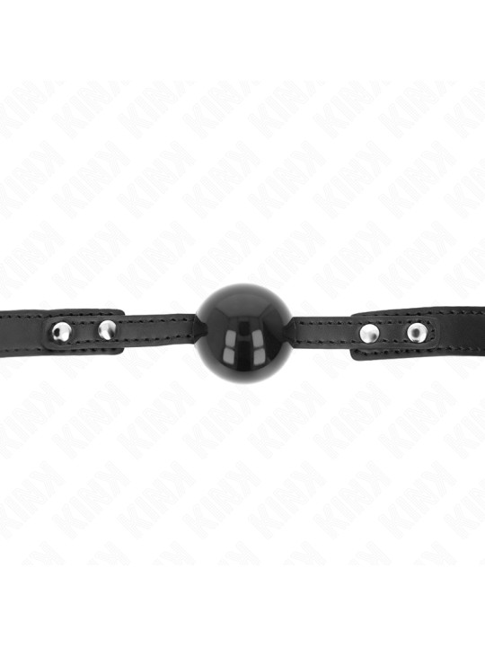 MORDAZA DE BOLA SUAVE TPE 4 CM AJUSTABLE KINK BDSM DE LA MARCA KINK COLLAR & GAG