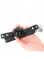 MORDAZA DE BOLA SUAVE TPE 4 CM AJUSTABLE KINK BDSM DE LA MARCA KINK COLLAR & GAG