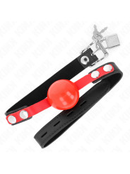 MORDAZA DE BOLA KINK 4 CM SUAVE TPE AJUSTABLE BDSM DE LA MARCA KINK COLLAR & GAG