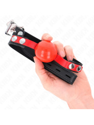 MORDAZA DE BOLA KINK 4 CM SUAVE TPE AJUSTABLE BDSM DE LA MARCA KINK COLLAR & GAG