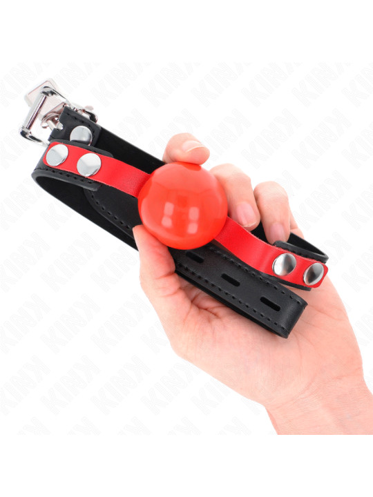 MORDAZA DE BOLA KINK 4 CM SUAVE TPE AJUSTABLE BDSM DE LA MARCA KINK COLLAR & GAG