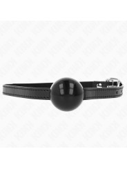 MORDAZA DE BOLA BDSM 4 CM SILICONA NEGRO KINK DE LA MARCA KINK COLLAR & GAG