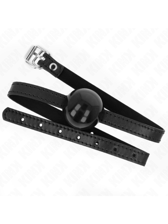 MORDAZA DE BOLA BDSM 4 CM SILICONA NEGRO KINK DE LA MARCA KINK COLLAR & GAG