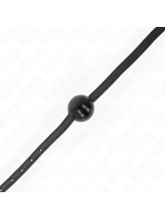 MORDAZA DE BOLA BDSM 4 CM SILICONA NEGRO KINK DE LA MARCA KINK COLLAR & GAG