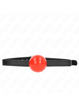 MORDAZA DE BOLA KINK 4 CM SILICONA ROJO BDSM DE LA MARCA KINK COLLAR & GAG