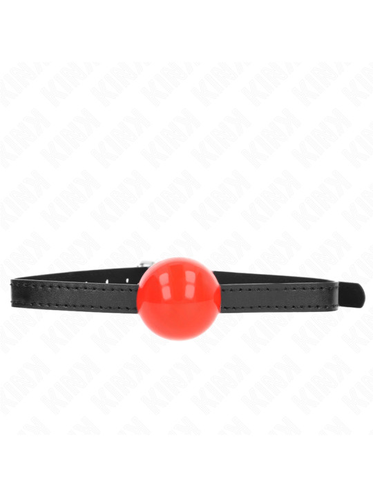 MORDAZA DE BOLA KINK 4 CM SILICONA ROJO BDSM DE LA MARCA KINK COLLAR & GAG