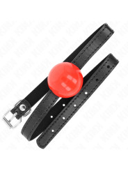 MORDAZA DE BOLA KINK 4 CM SILICONA ROJO BDSM DE LA MARCA KINK COLLAR & GAG
