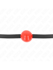 MORDAZA DE BOLA KINK 4 CM SILICONA ROJO BDSM DE LA MARCA KINK COLLAR & GAG