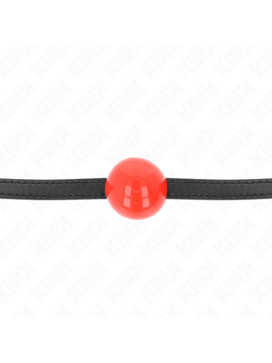 MORDAZA DE BOLA KINK 4 CM SILICONA ROJO BDSM DE LA MARCA KINK COLLAR & GAG