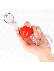 MORDAZA DE BOLA ROJA PVC TRANSPARENTE AJUSTABLE KINK DE LA MARCA KINK COLLAR & GAG