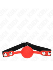 MORDAZA DE BOLA DE SILICONA ROJA KINK 4 CM DE LA MARCA KINK COLLAR & GAG