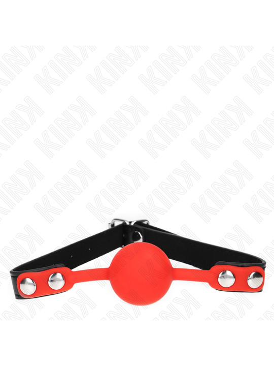 MORDAZA DE BOLA DE SILICONA ROJA KINK 4 CM DE LA MARCA KINK COLLAR & GAG