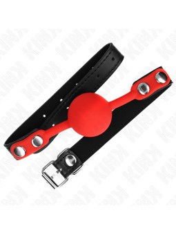 MORDAZA DE BOLA DE SILICONA ROJA KINK 4 CM DE LA MARCA KINK COLLAR & GAG