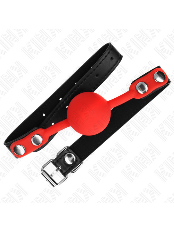 MORDAZA DE BOLA DE SILICONA ROJA KINK 4 CM DE LA MARCA KINK COLLAR & GAG