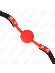 MORDAZA DE BOLA DE SILICONA ROJA KINK 4 CM DE LA MARCA KINK COLLAR & GAG