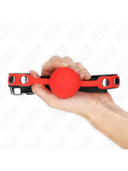 MORDAZA DE BOLA DE SILICONA ROJA KINK 4 CM DE LA MARCA KINK COLLAR & GAG