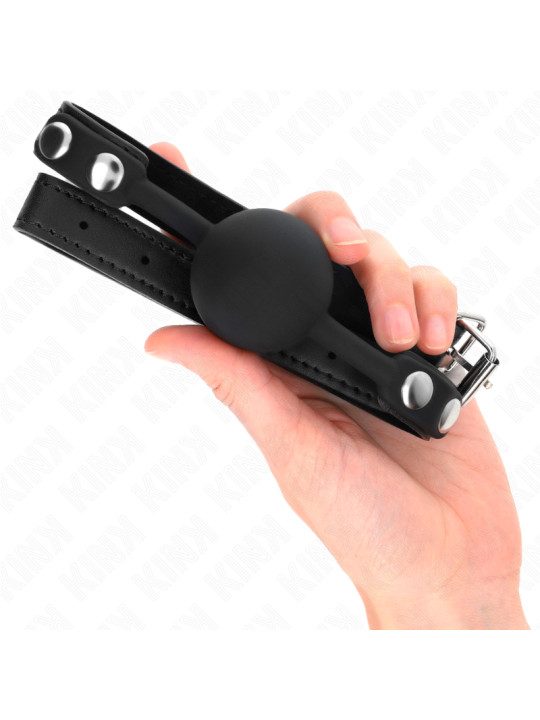 MORDAZA DE BOLA SILICONA 4 CM KINK BDSM DE LA MARCA KINK COLLAR & GAG
