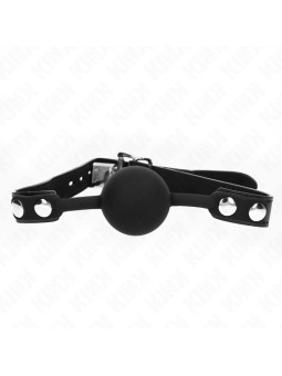 MORDAZA DE BOLA SILICONA 4 CM CON CANDADO KINK DE LA MARCA KINK COLLAR & GAG