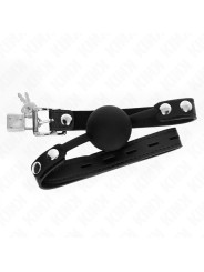 MORDAZA DE BOLA SILICONA 4 CM CON CANDADO KINK DE LA MARCA KINK COLLAR & GAG
